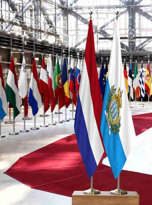 Netherlands San Marino Flags