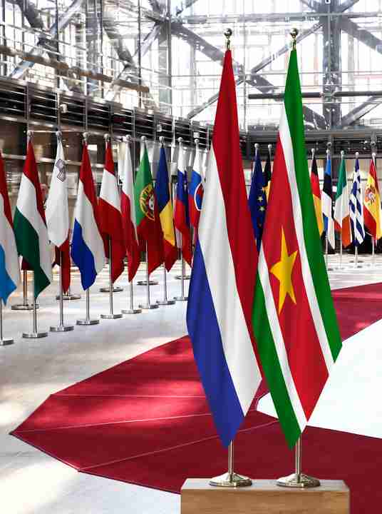 Netherlands Suriname Flags