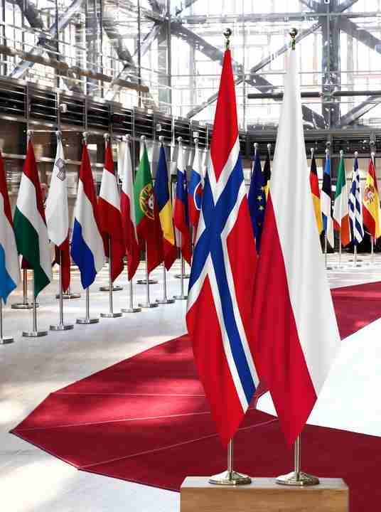 Norway Poland Flags
