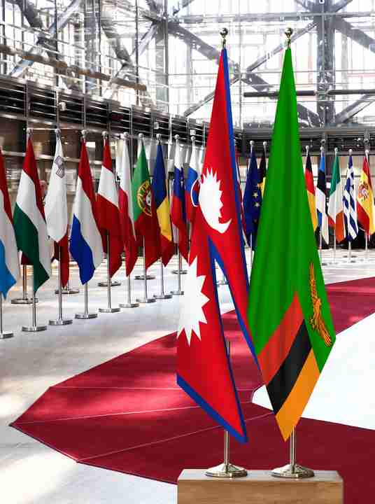 Nepal Zambia Flags