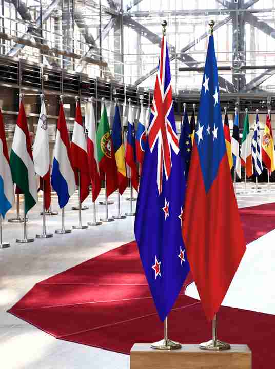 New Zealand Samoa Flags