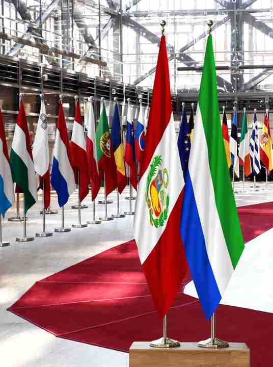 Peru Sierra Leone Flags