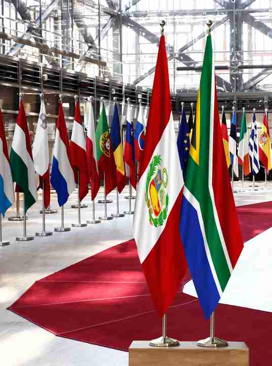 Peru South Africa Flags