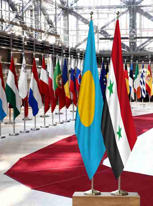 Palau Syria Flags