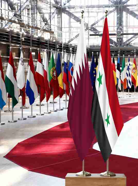 Qatar Syria Flags