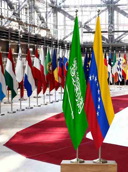 Saudi Arabia Venezuela Flags