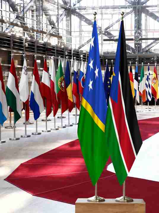 Solomon Islands South Sudan Flags