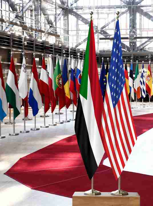 Sudan United States Flags