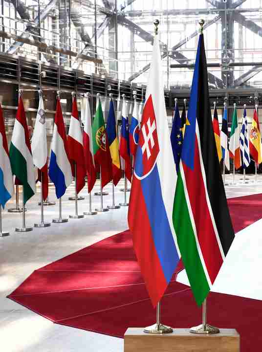Slovakia South Sudan Flags