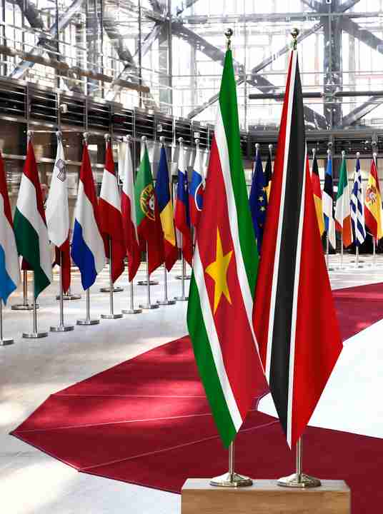 Suriname Trinidad and Tobago Flags