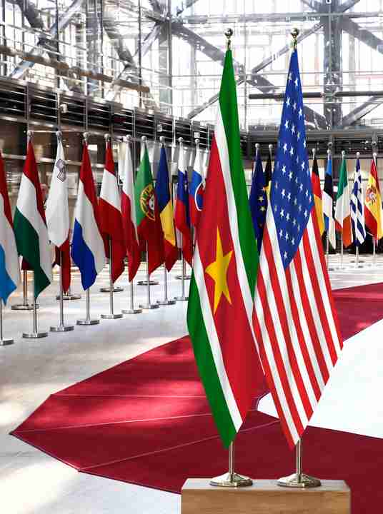 Suriname United States Flags