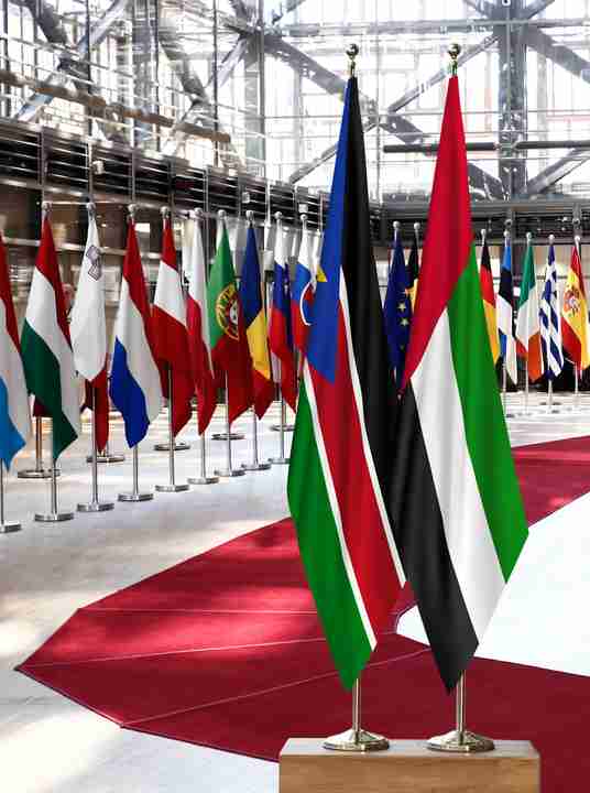 South Sudan United Arab Emirates Flags