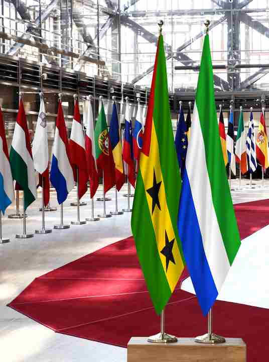 Sao Tome and Principe Sierra Leone Flags
