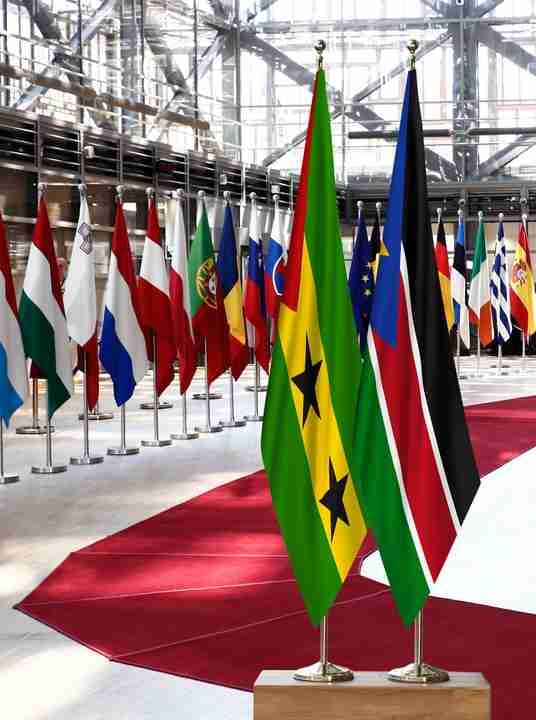 Sao Tome and Principe South Sudan Flags