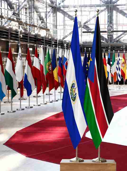 El Salvador South Sudan Flags