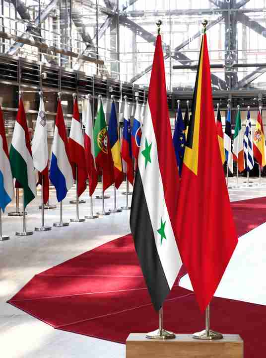Syria Timor-Leste Flags