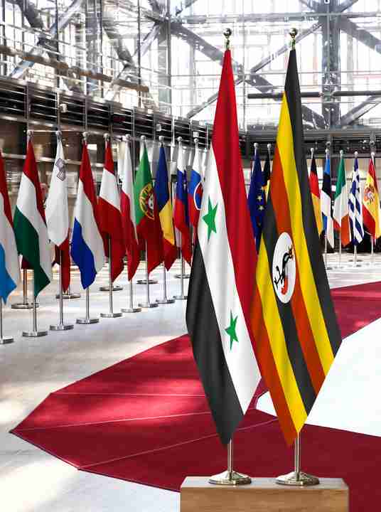 Syria Uganda Flags
