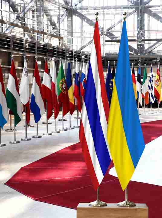 Thailand Ukraine Flags