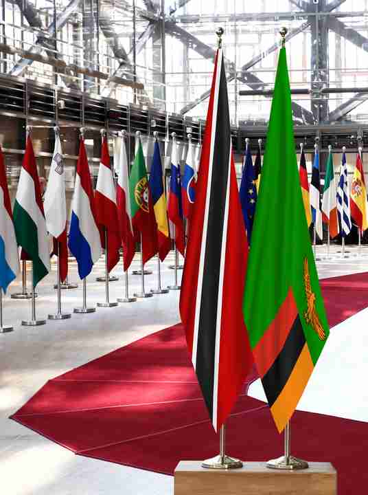 Trinidad and Tobago Zambia Flags