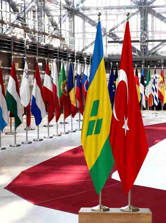 Saint Vincent and the Grenadines Türkiye Flags