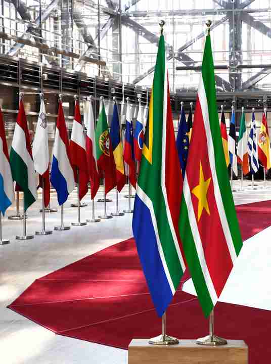 South Africa Suriname Flags