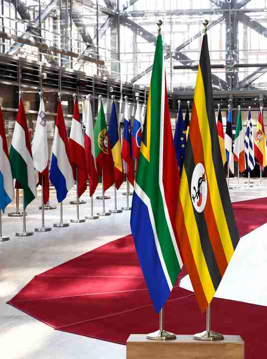 South Africa Uganda Flags
