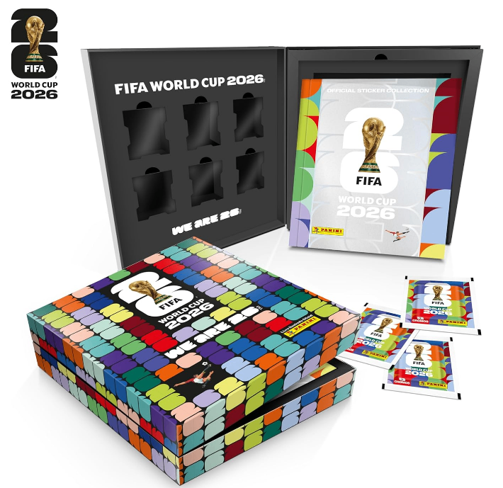 Box Caixa Super Premium - Álbum Capa Dura Prata + 50 Envelopes de Figurinhas