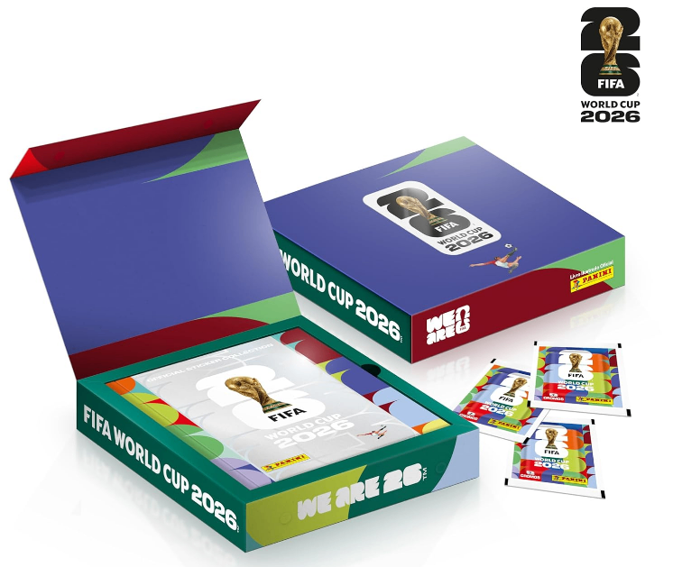 Box Premium Imã - Álbum Capa Dura Prata + 40 Envelopes de Figurinhas