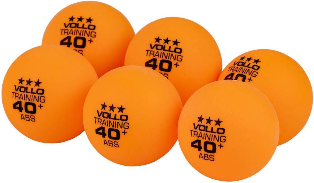 Kit 6 Bolas de Tênis de Mesa Vollo Training 3 Estrelas ABS