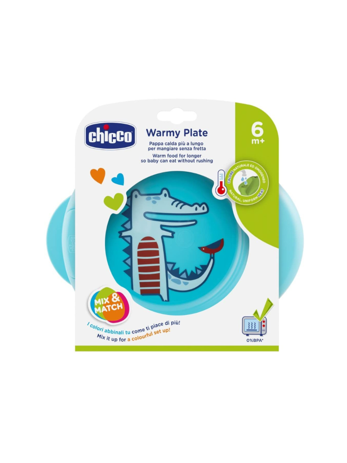 Piatto pappacalda 6m+ azzurro - Chicco