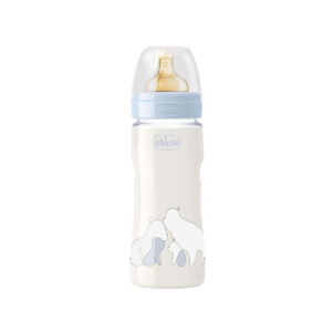 Chicco Caucciù Original Touch azzurro  330ml Flusso regolabile - bottiglia di plastica - CHICCO