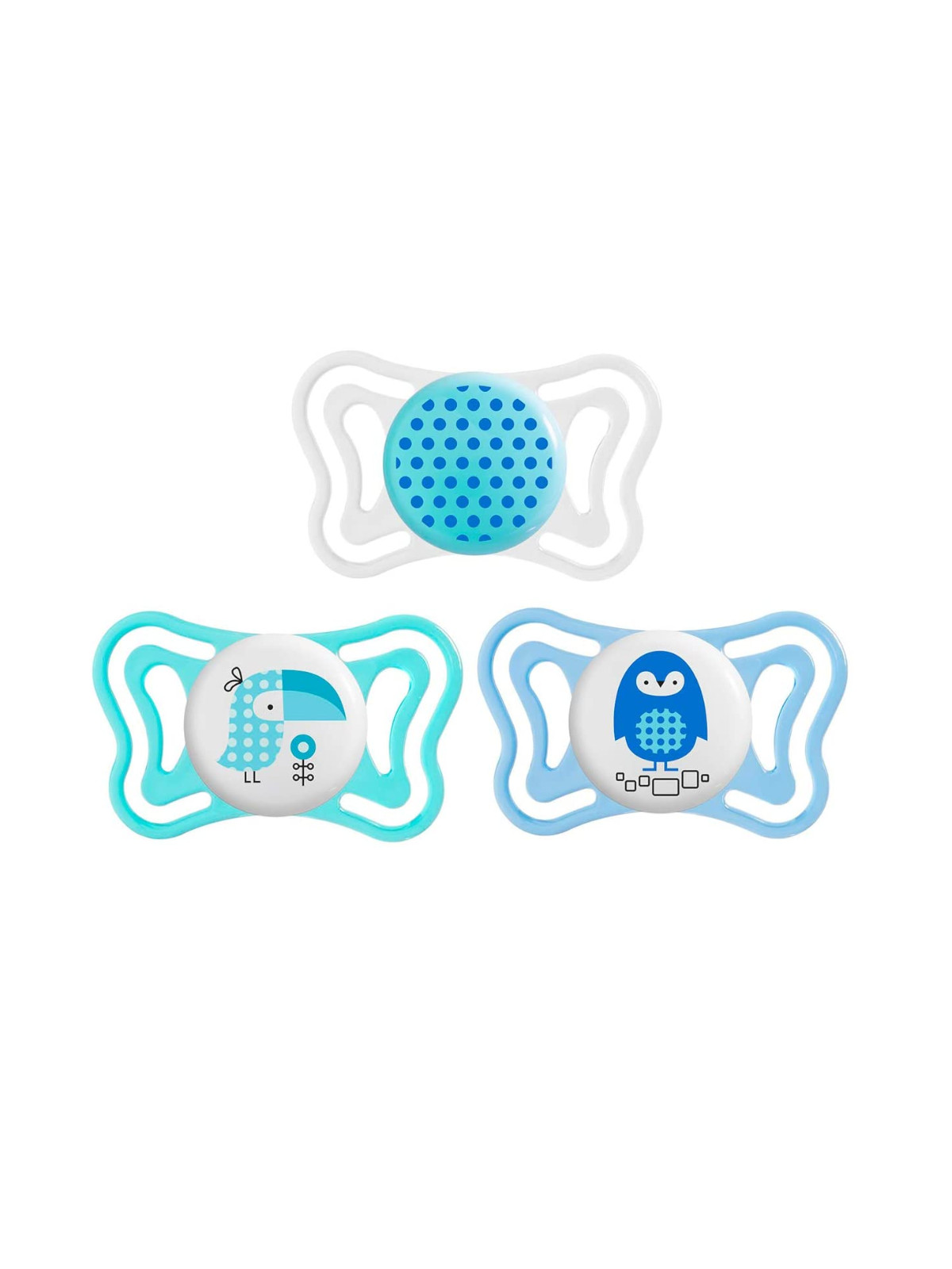Succhietto physio light boy silicone 2-6 mesi 2 pz <strong>colori assortiti</strong> - CHICCO
