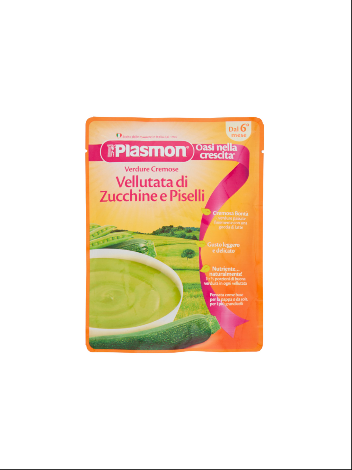 Plasmon - pouches vellutata zucchine e piselli - 180g - Plasmon