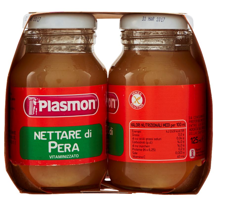 Plasmon - nettare di pera - 4x125ml - Plasmon
