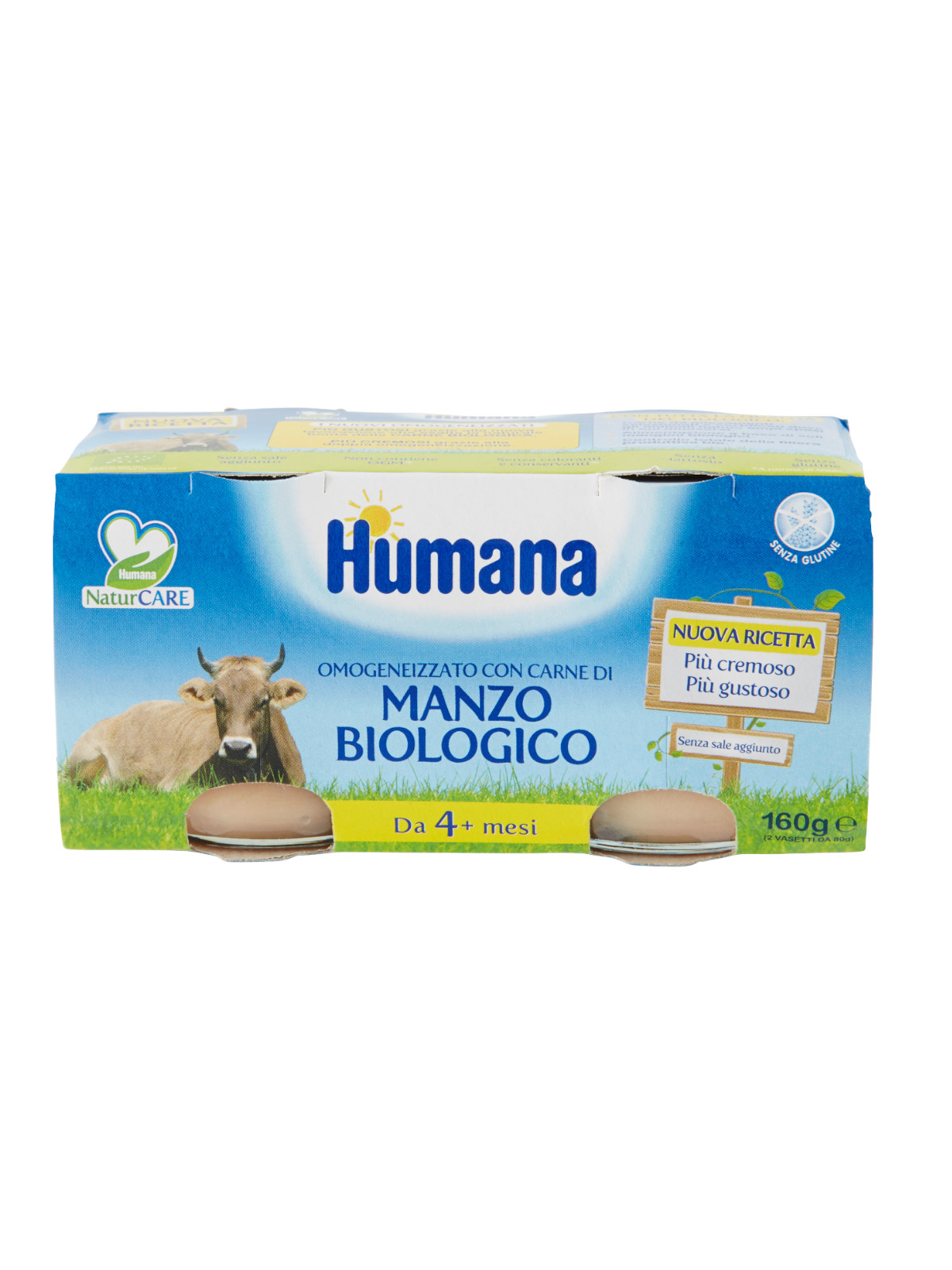 Humana omogeneizzato manzo biologico 2x80 gr - HUMANA