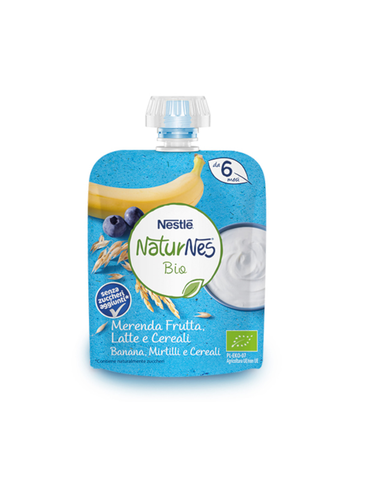 Naturnes - merenda banana mirtilli cereali 90 gr - NATURNES BIO