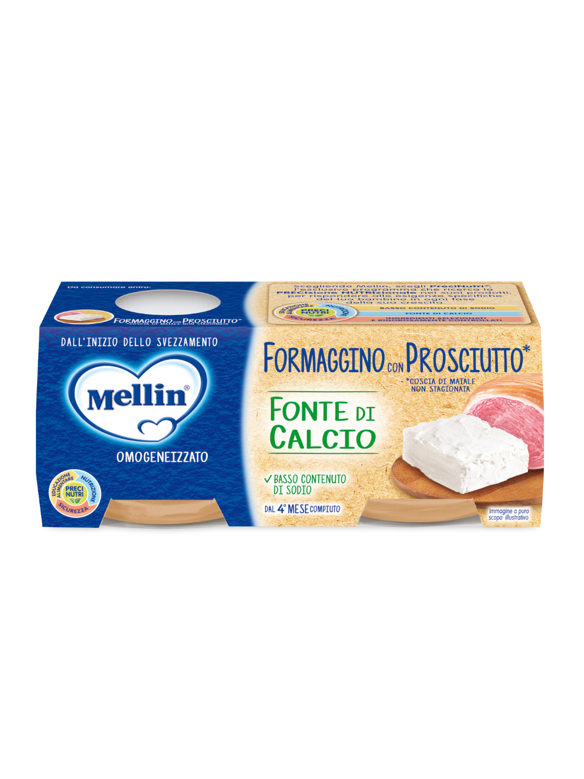 Mellin formaggino prosciutto 2x80 gr - MELLIN