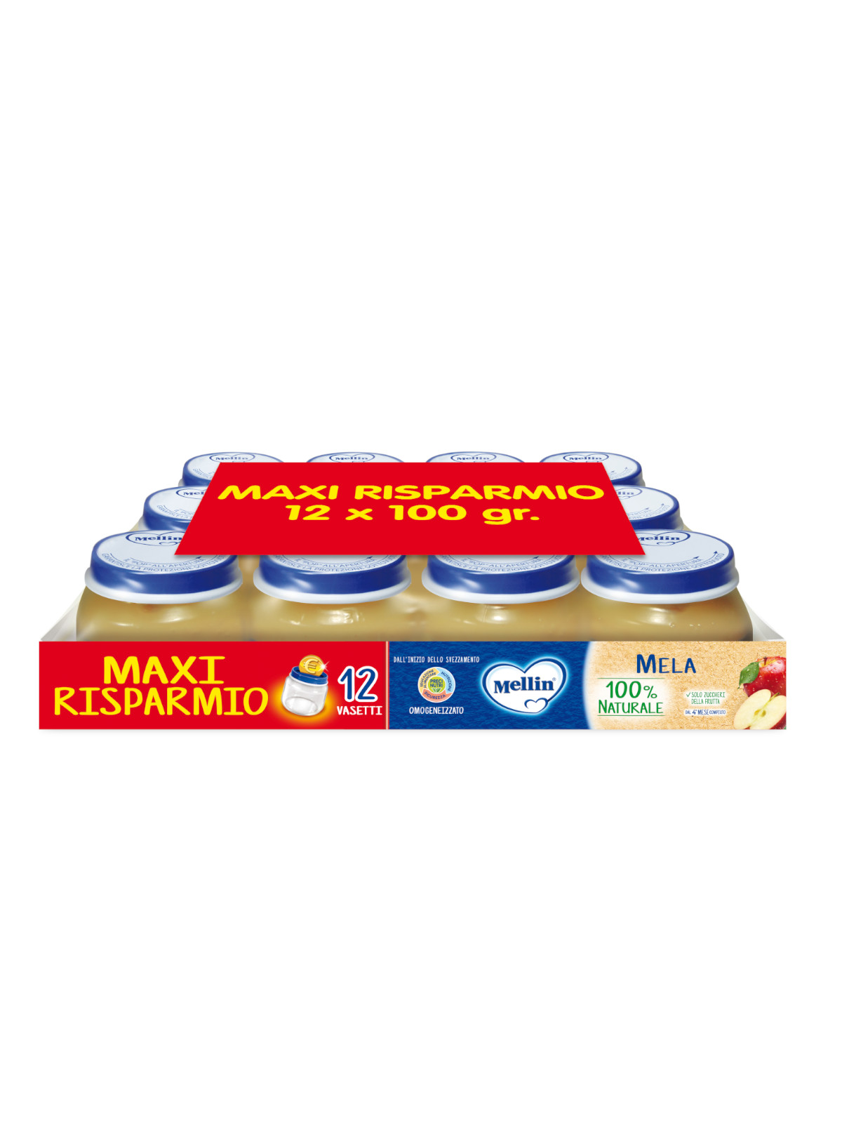 Mellin omogeneizzato mela 12x100 gr - MELLIN