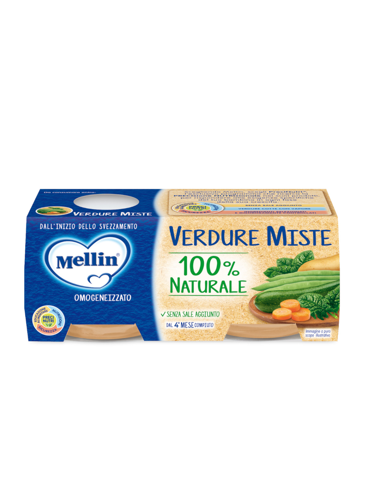 Mellin omogeneizzato verdure miste 2x80 gr - MELLIN