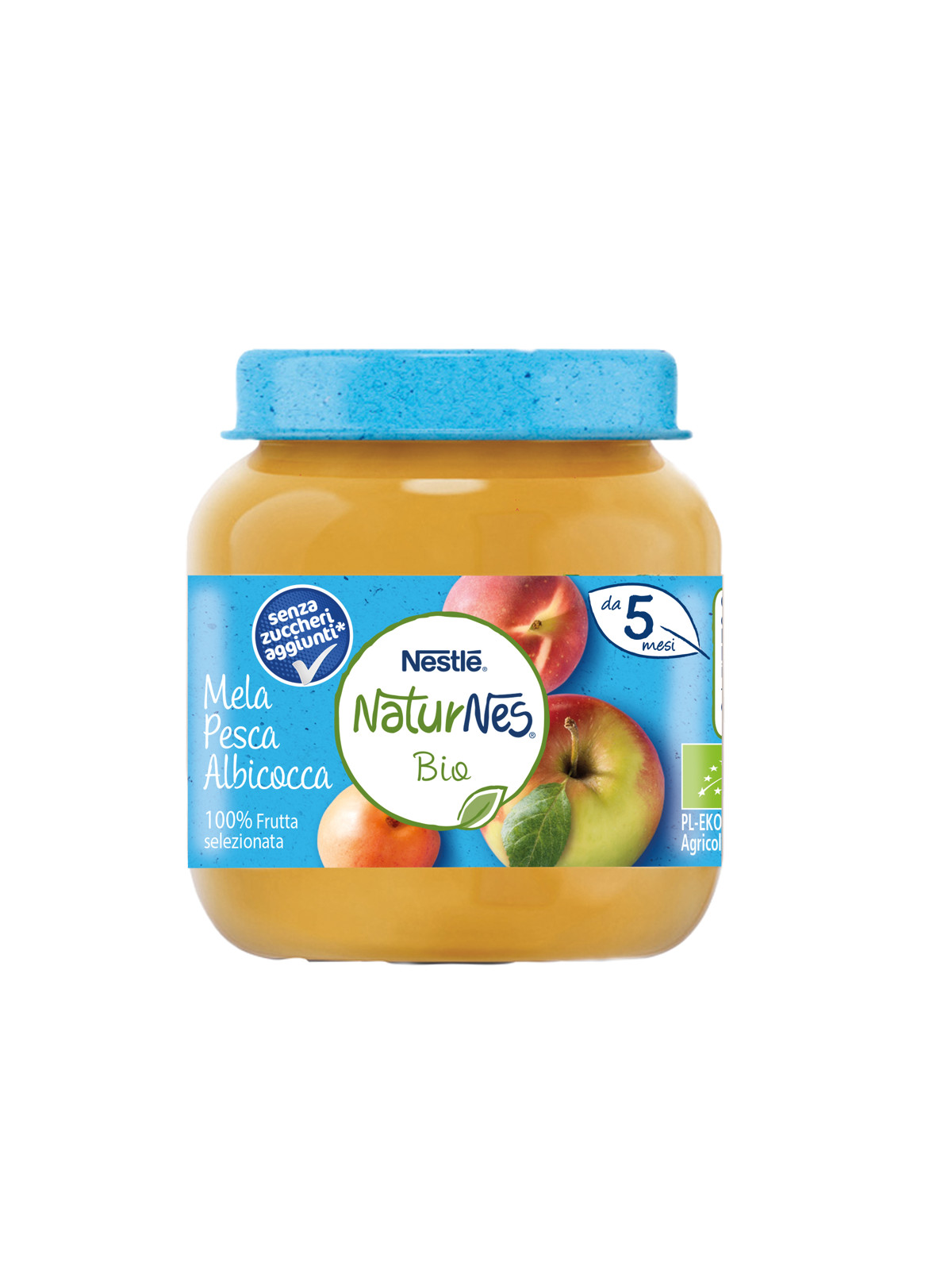Naturnes - omogeneizzato mela pesca albicocca 125gr - NATURNES BIO