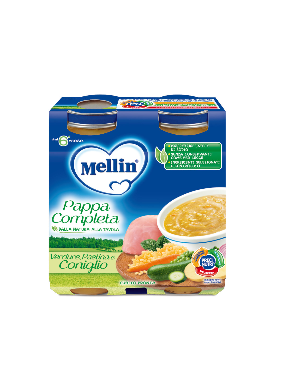 Mellin pappa completa coniglio 2x250 gr - MELLIN
