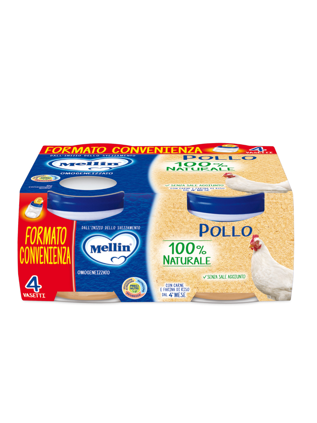 Mellin omogeneizzato pollo 4x80 gr - MELLIN