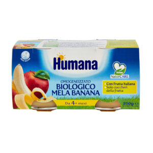 HUMANA omogeneizzato mela banana biologico 2x100 gr - HUMANA