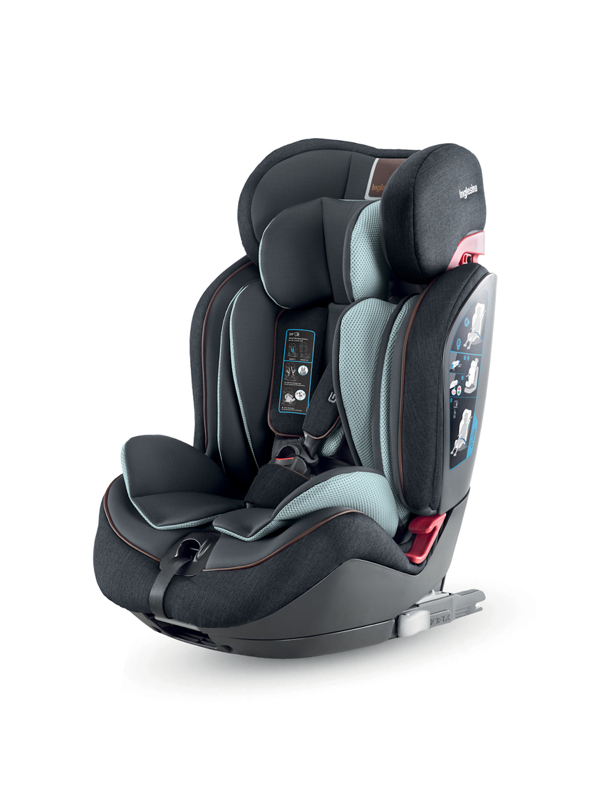 Inglesina gemino 1.2.3 ifix, seggolino auto, black - INGLESINA