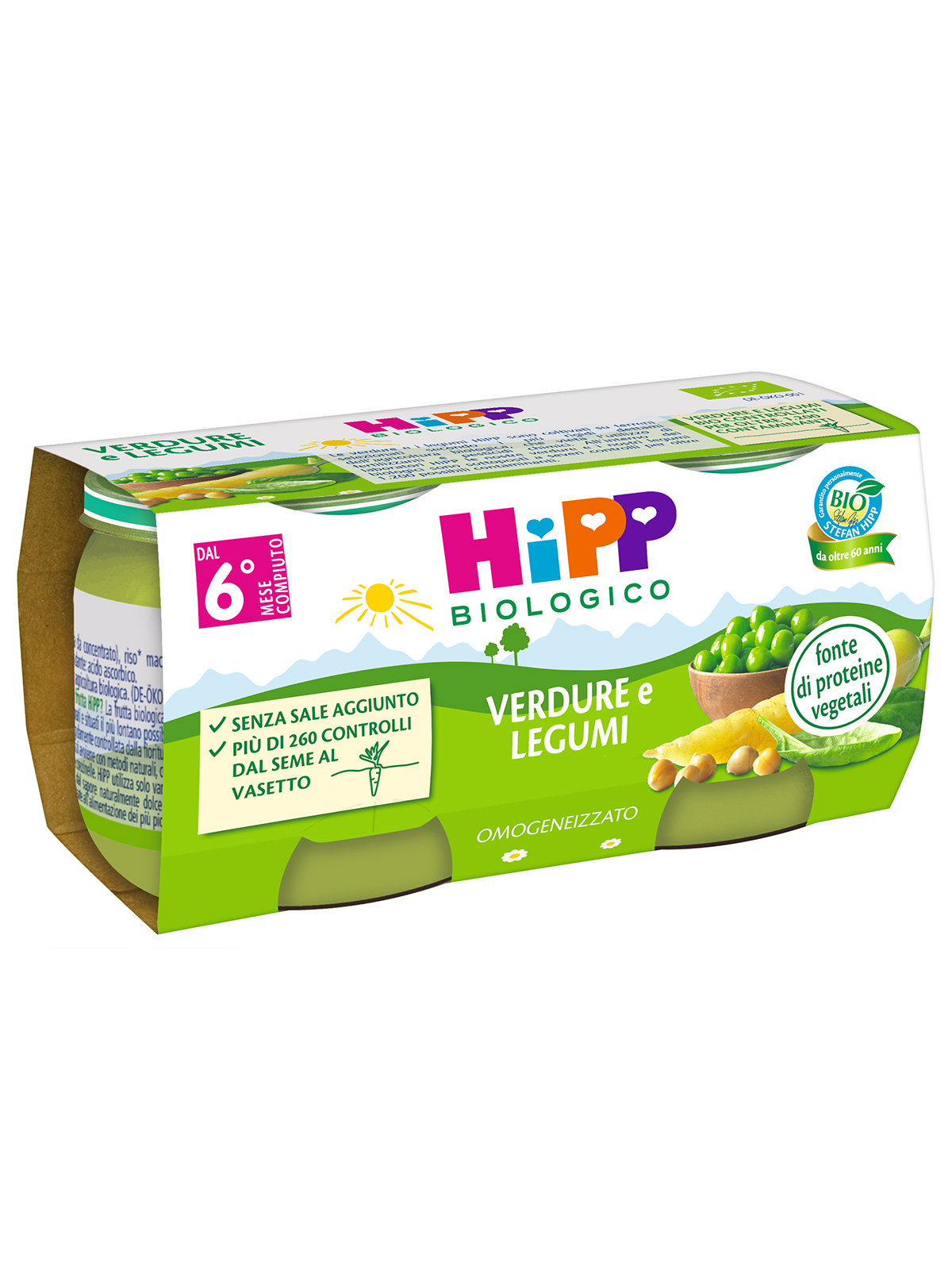 Hipp - omogeneizzato verdure e legumi 2x80g - Hipp