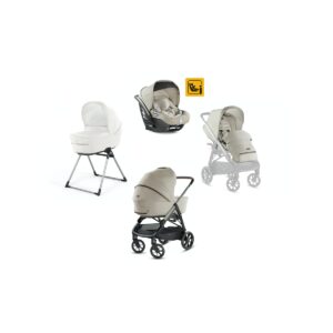 Aptica system quattro con seggiolino darwin infant i-size - colore cashmere beige - Inglesina