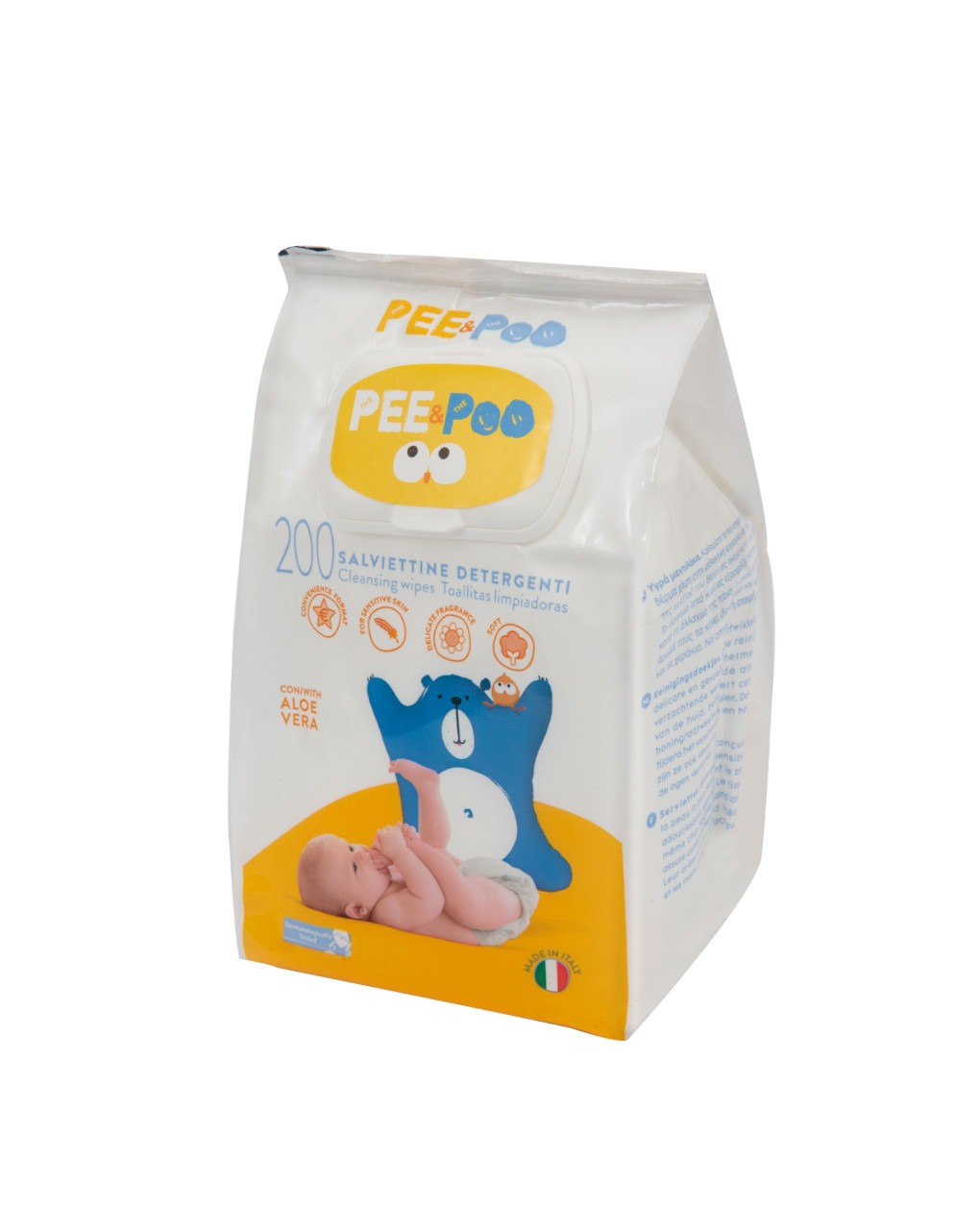 Pee&amp;poo - salviettine detergenti 200 pz - PEE&amp;POO