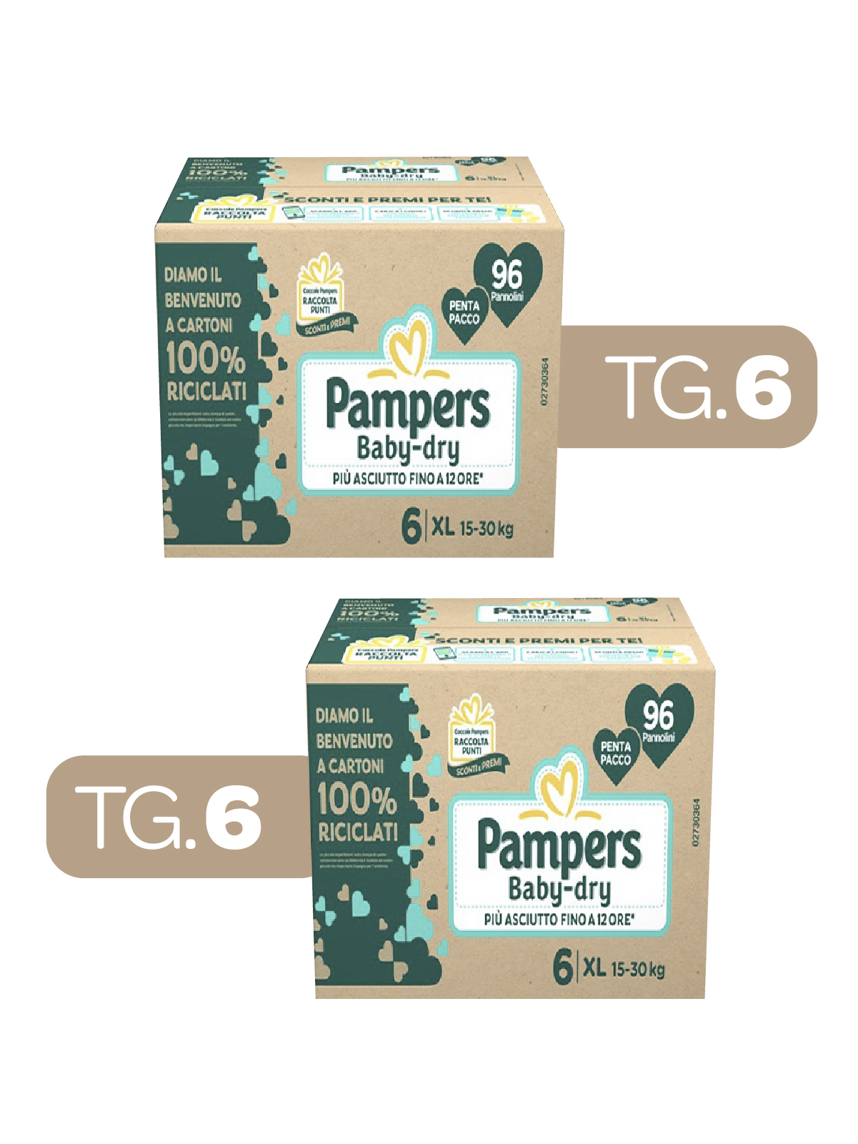 Pampers – 2 pack baby dry tg.6 x96 pz - 