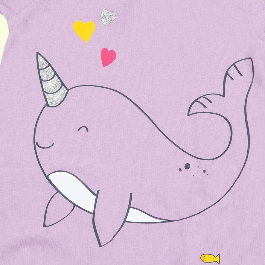 Mawi pigiama lilla con balena unicorno - Mawi