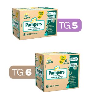 Pampers - esapack  baby dry junior x132 e pampers e baby dry xl x114 - 